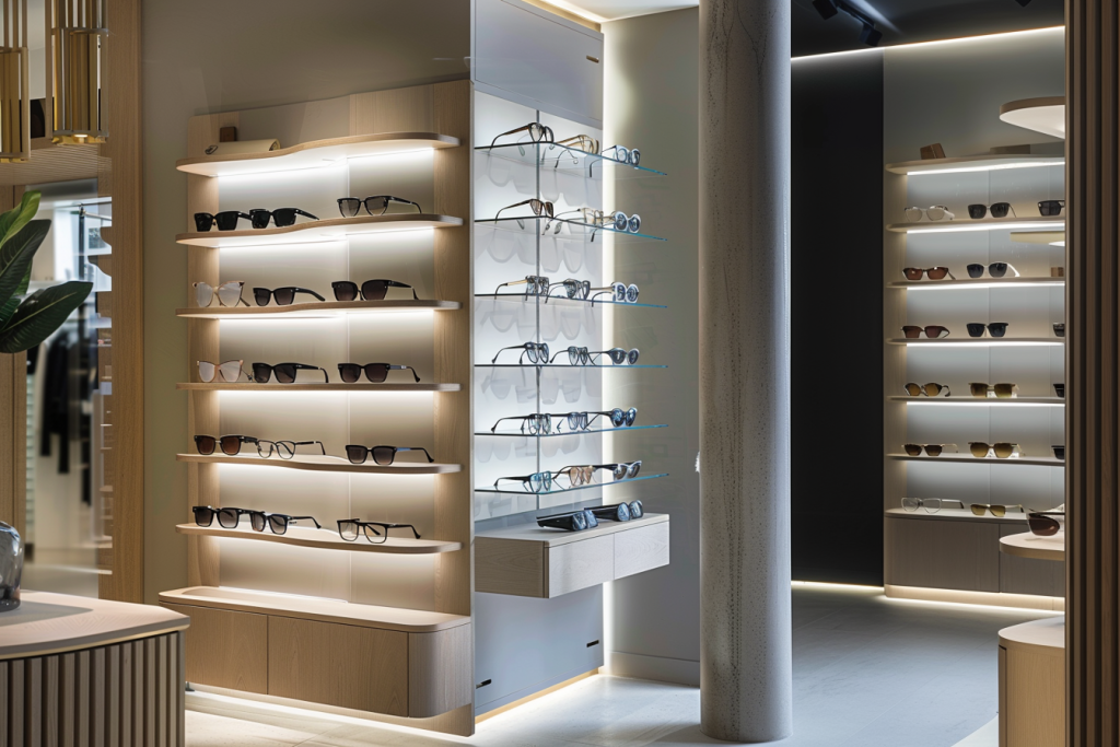 negozio di occhiali moderno