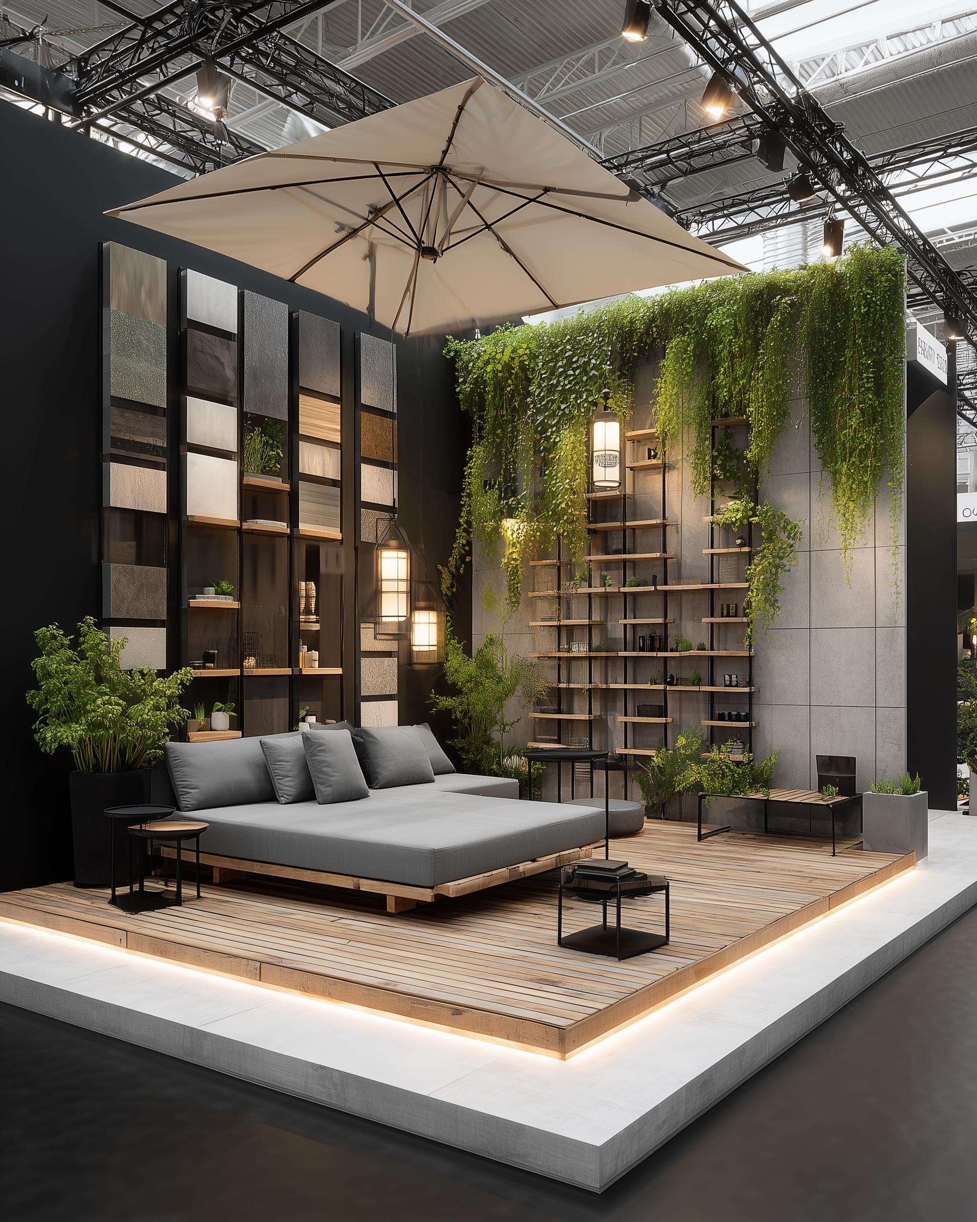 Corner Outdoor interno ad un negozio d'arredo.