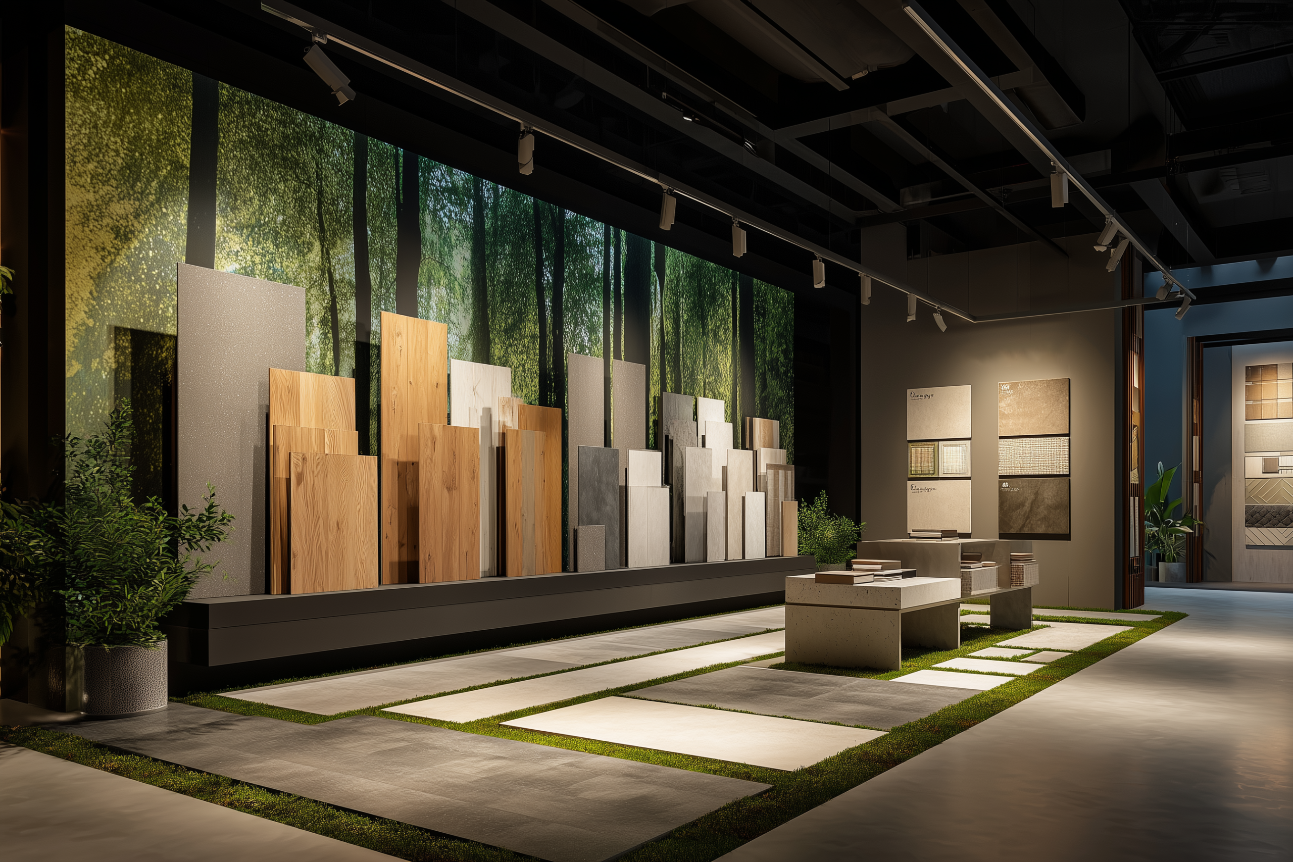 Materioteca all'interno dello Showroom Outdoor.